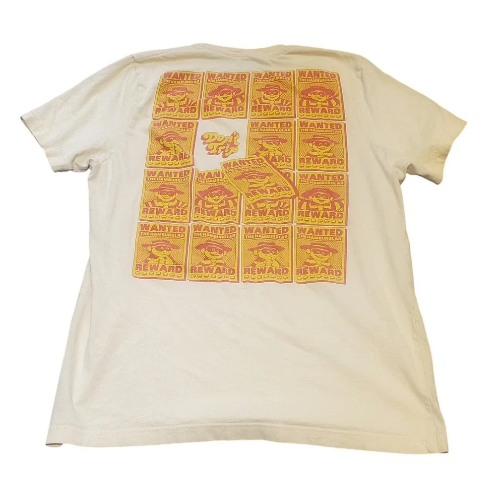 Camp McDonald's Hamburglar x Free & Easy SS Tee Natural Ivory Retro Unisex XL - Picture 3 of 5